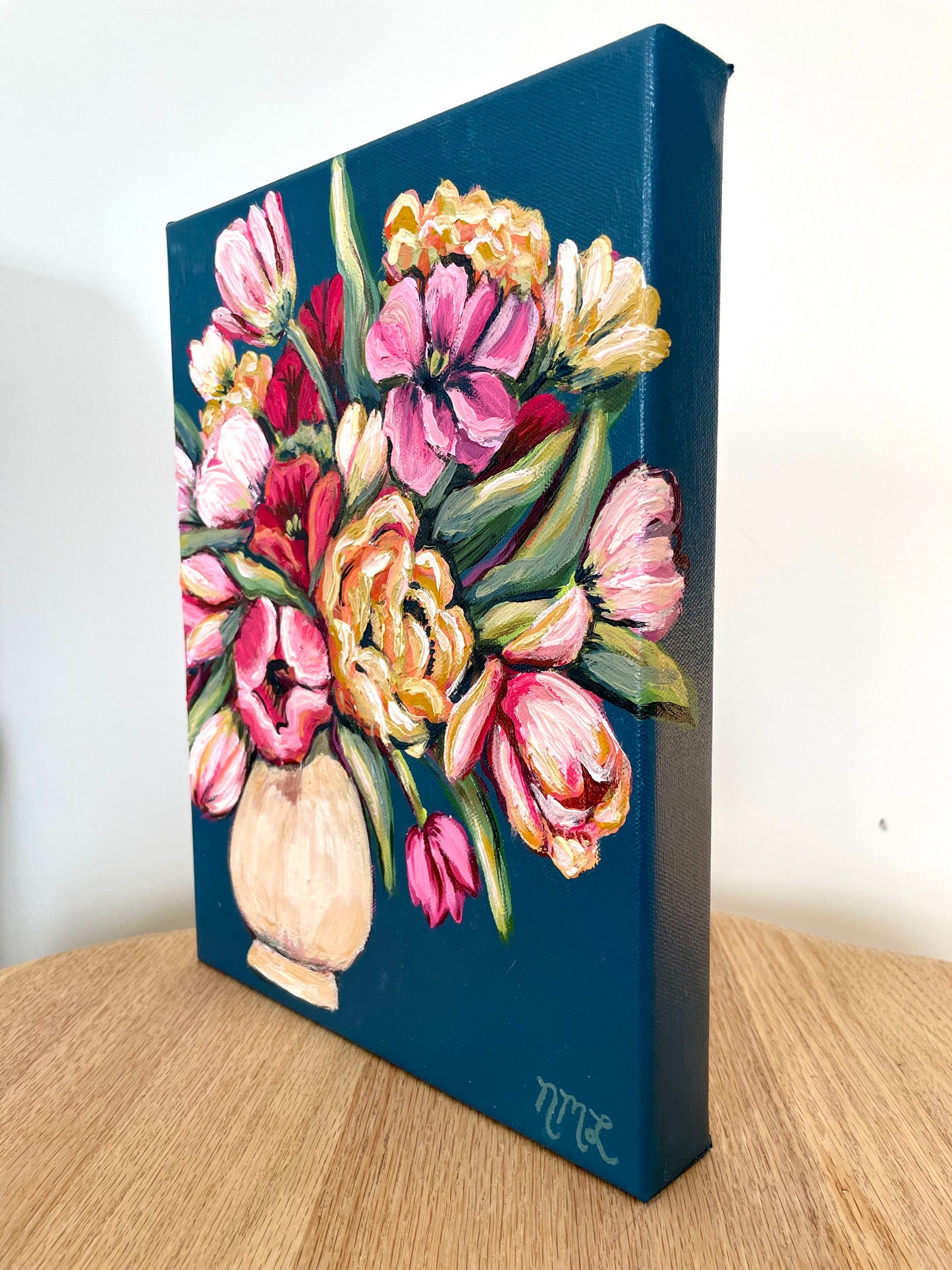 Beneath The Winter_Original Painting by Artist Nicole May Lesher_Tulip Painting