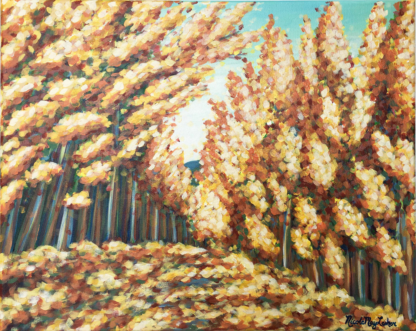 Autumn Leaves | Fine Art Landscape Painting | Fall Art | Nicole May Lesher
