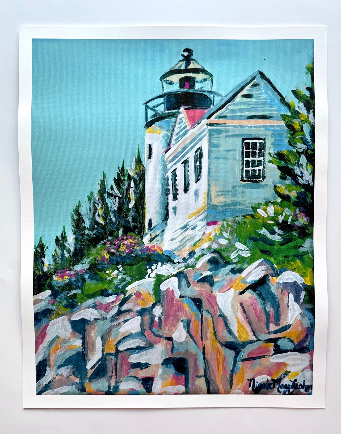 Cliffside Lighthouse Print