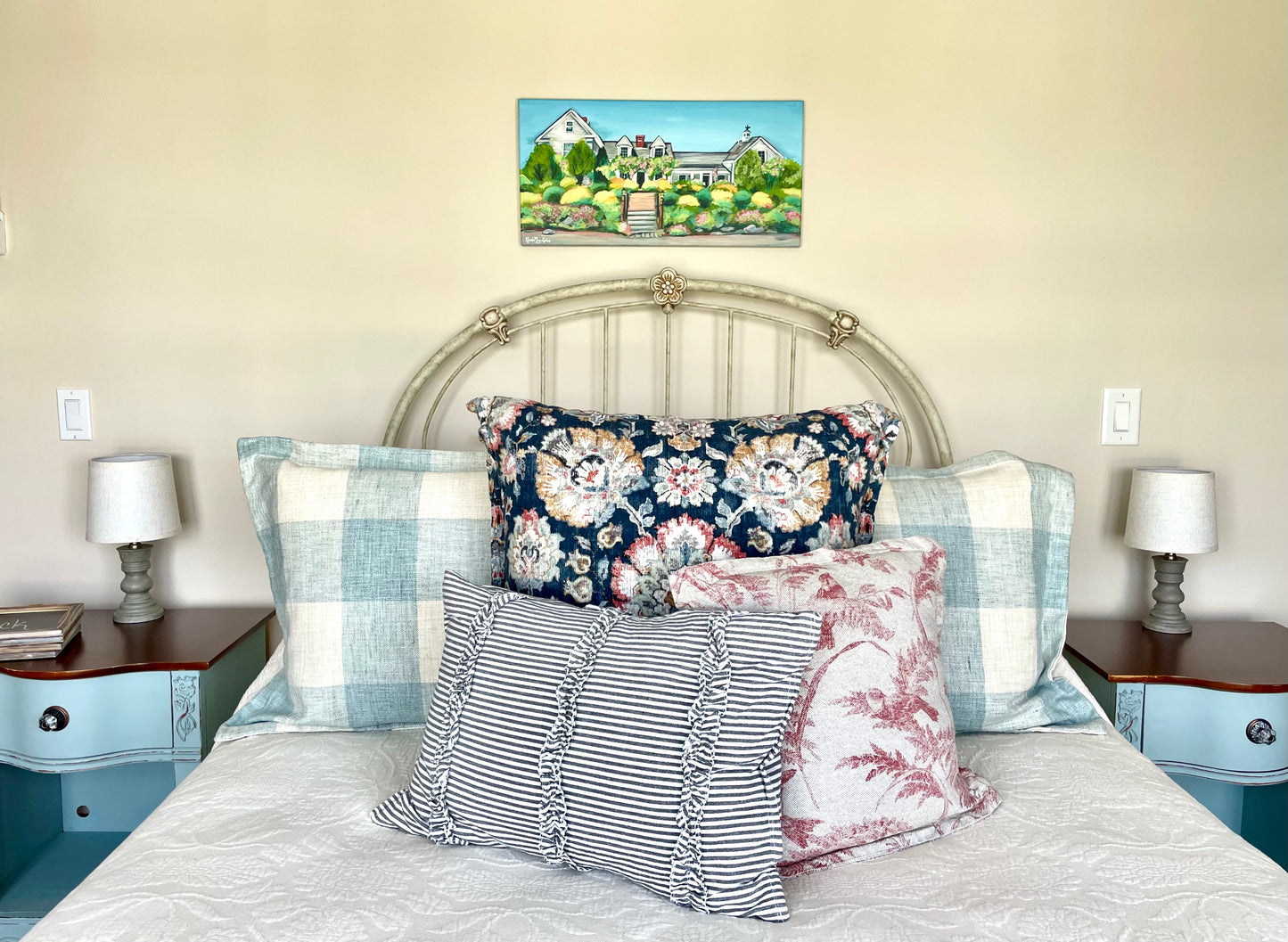 Spring at the Farm House_Nicole May Lesher_Fine Art_Artist_Wedding Venue Painting_French's Point