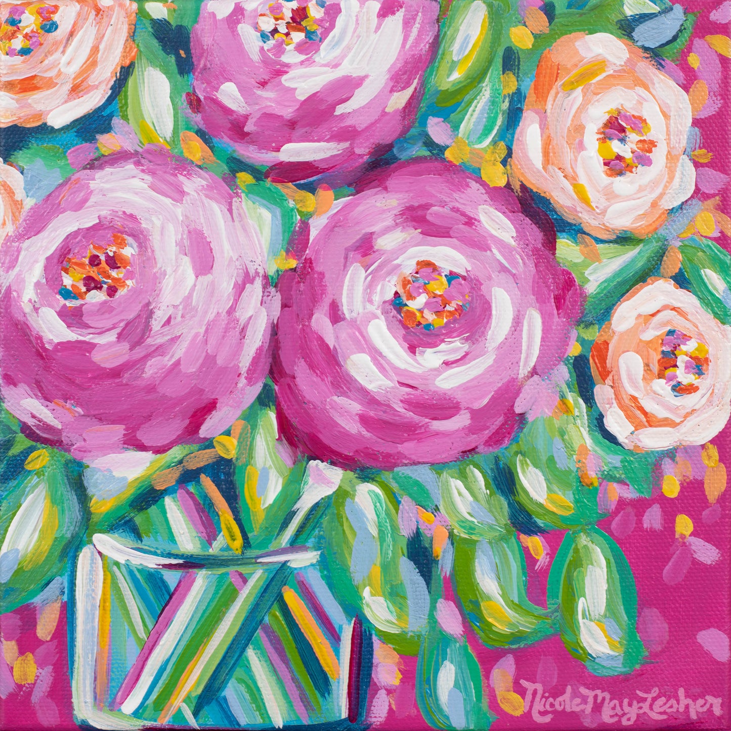 "Summer Blooms" | Original Painting | Fine Art | Nicole May Lesher