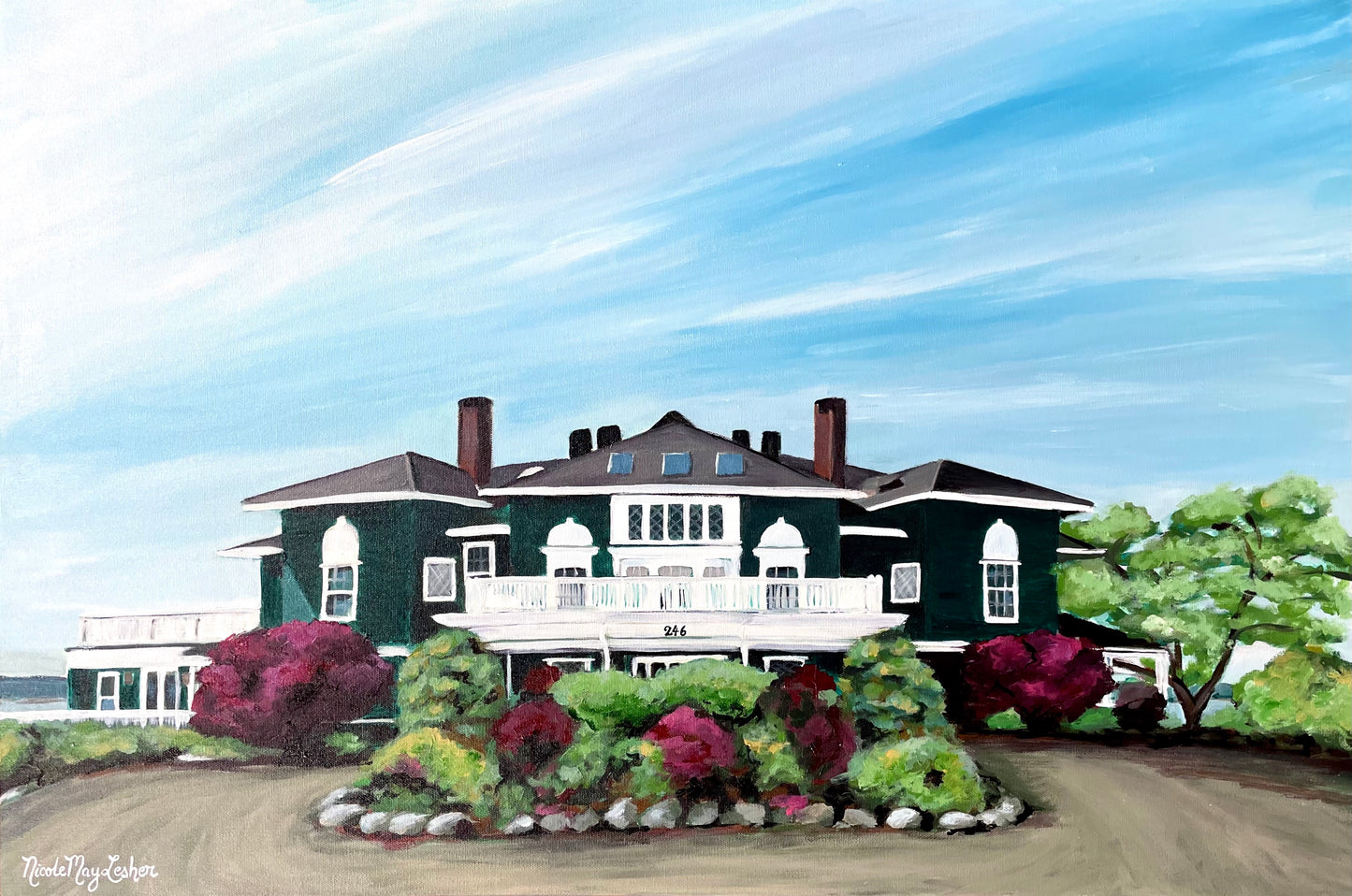 The Retreat House_French's Point Wedding Venue Artist_ Nicole May Lesher_Custom Painting