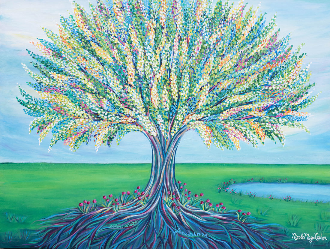 Rooted In Christ | Nicole May Lesher | Artist | Commission Painting | Fine Art Acrylic Painting 