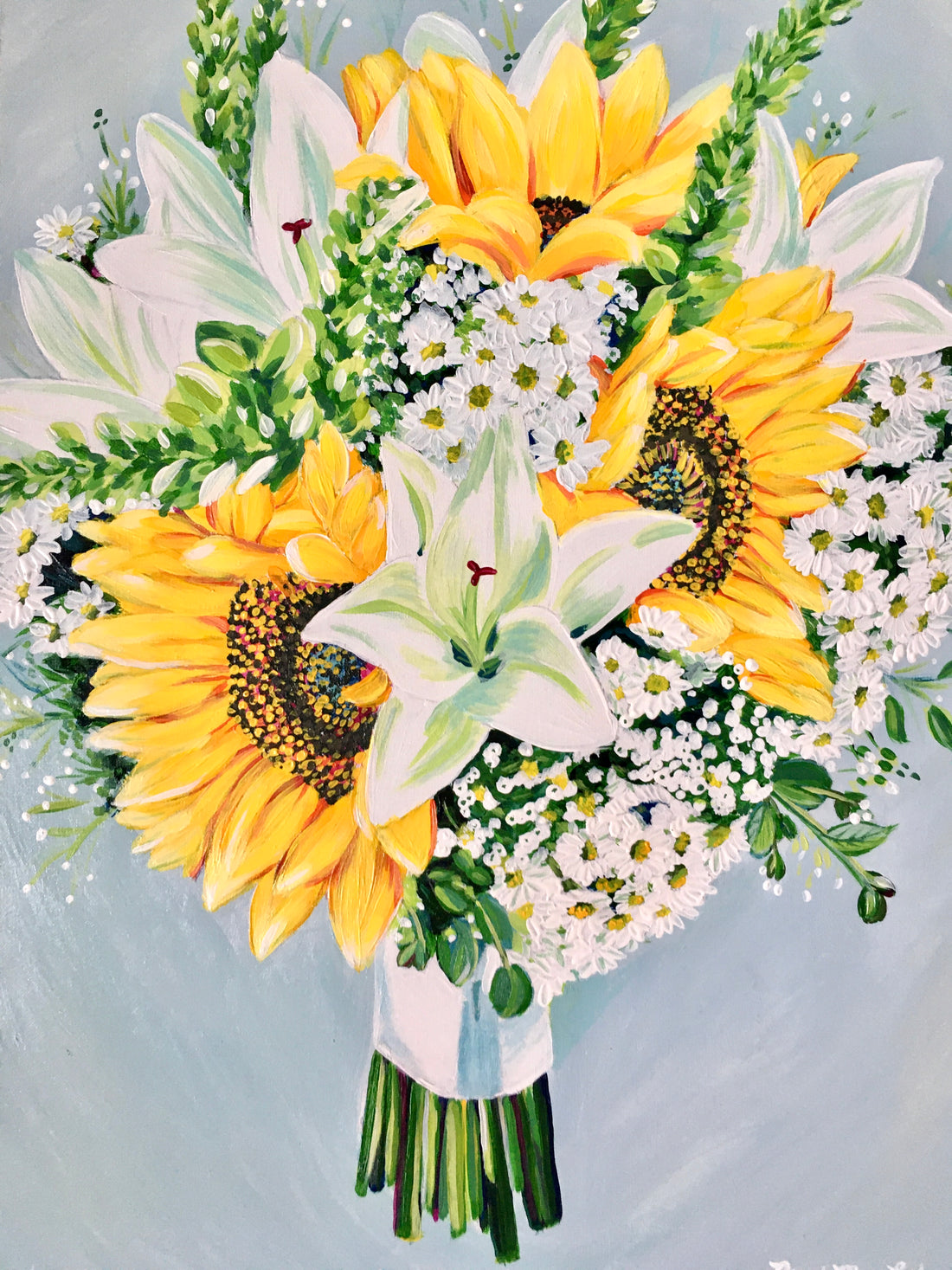 Real Review: Sunflower Wedding Bouquet Painting