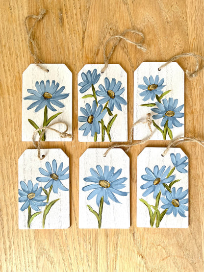 Blue Daisy Gift Tags