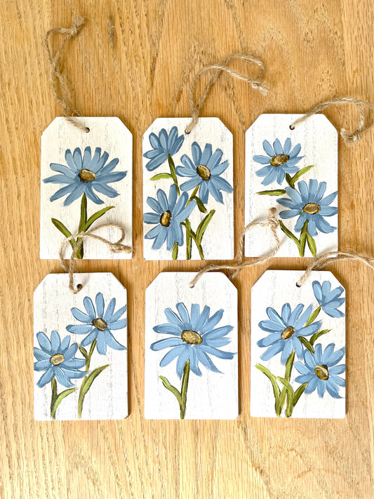 Blue Daisy Gift Tags