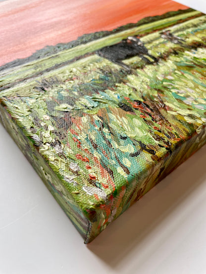 corner details of Kansas Fields Painting by artist Nicole May Lesher