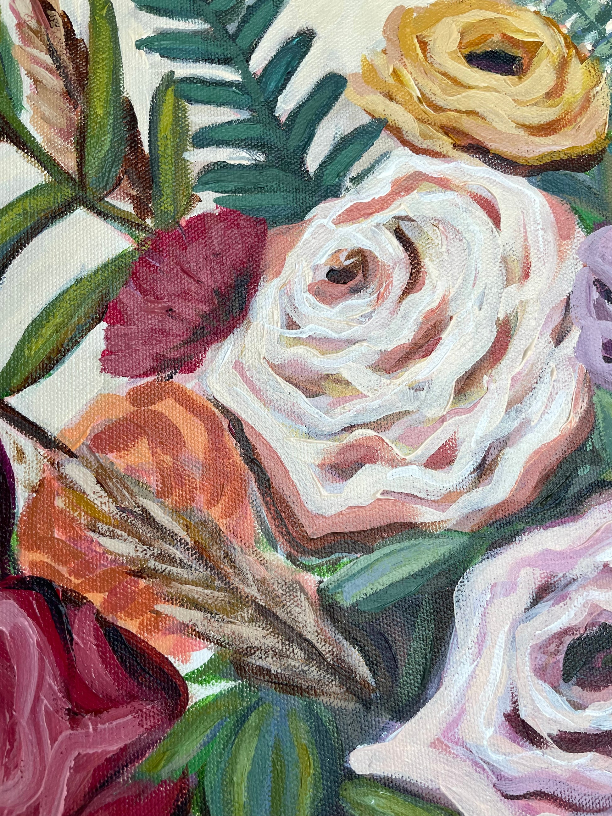 Eucalyptus floral greenery painting by artist Nicole May Lesher NicoleMayLesher.com