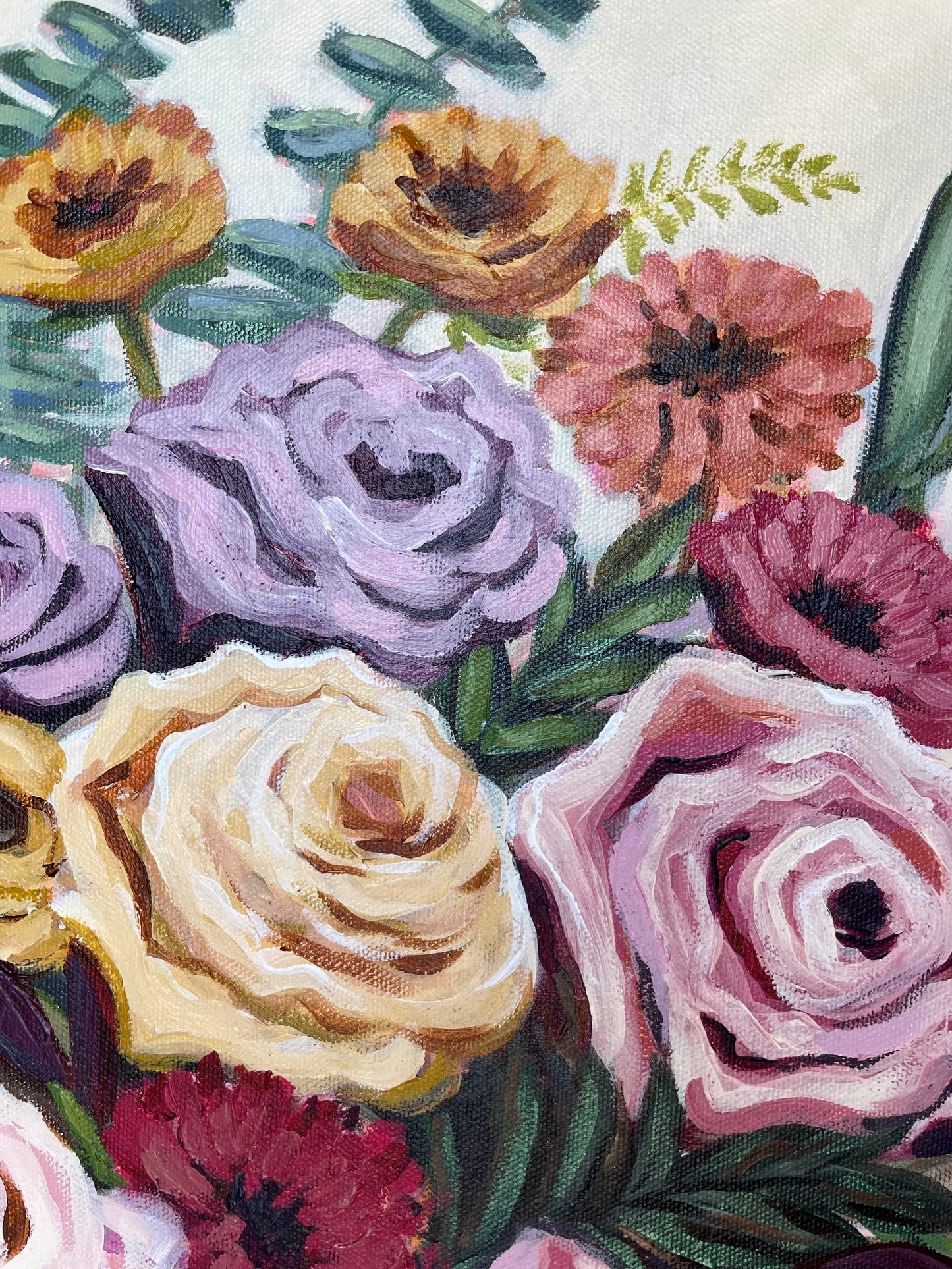 Eucalyptus floral greenery painting by artist Nicole May Lesher NicoleMayLesher.com