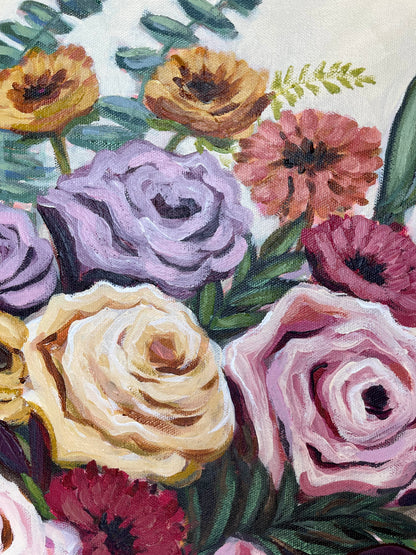 Eucalyptus floral greenery painting by artist Nicole May Lesher NicoleMayLesher.com