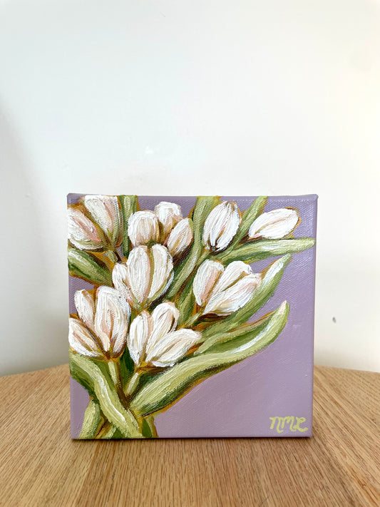 He Is Risen_Easter Tulip Painting by Christian Artist Nicole May Lesher