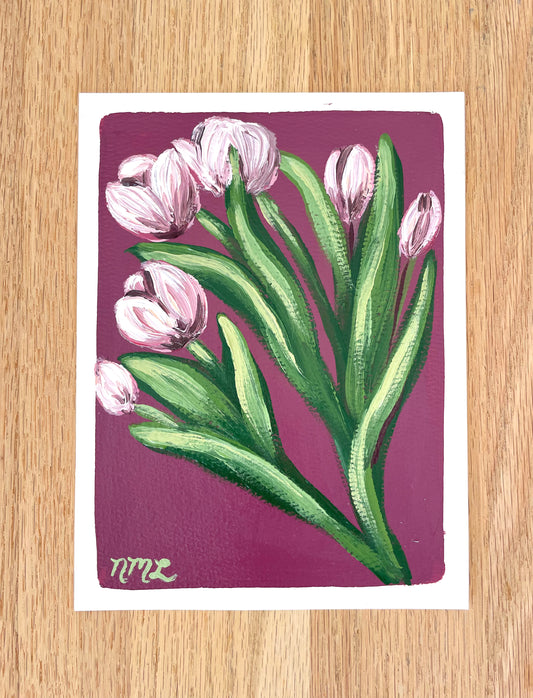 Tulips Sway_Nicole May Lesher_Painting on Paper