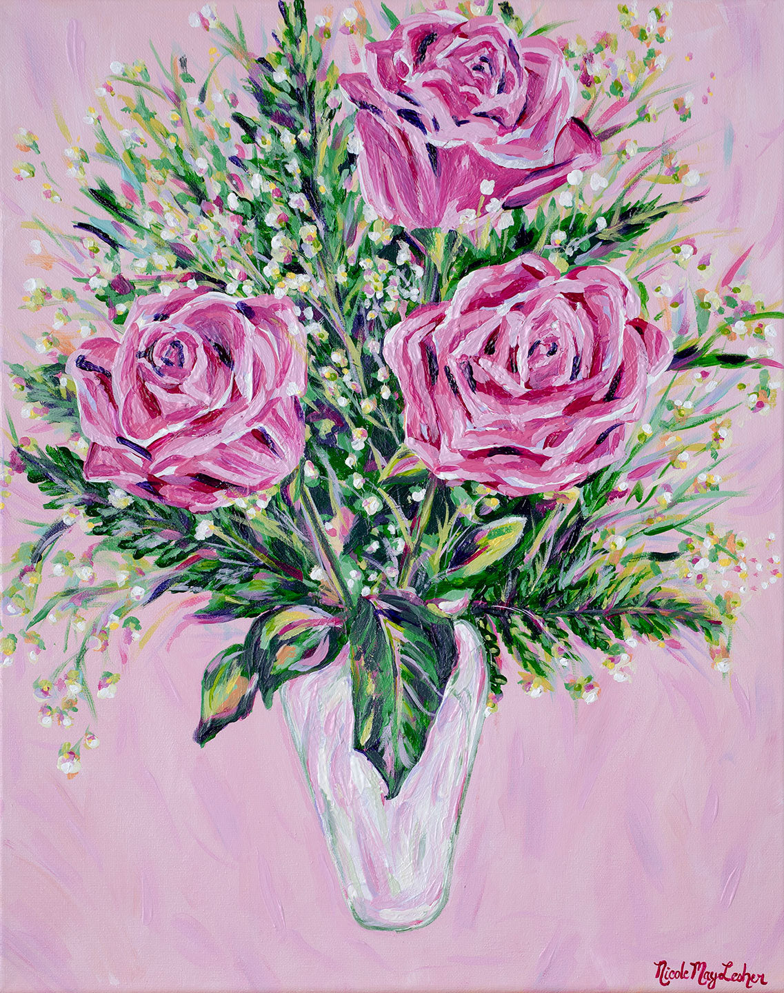 Be My Valentine | Fine Art Floral Painting | Nicole May Lesher