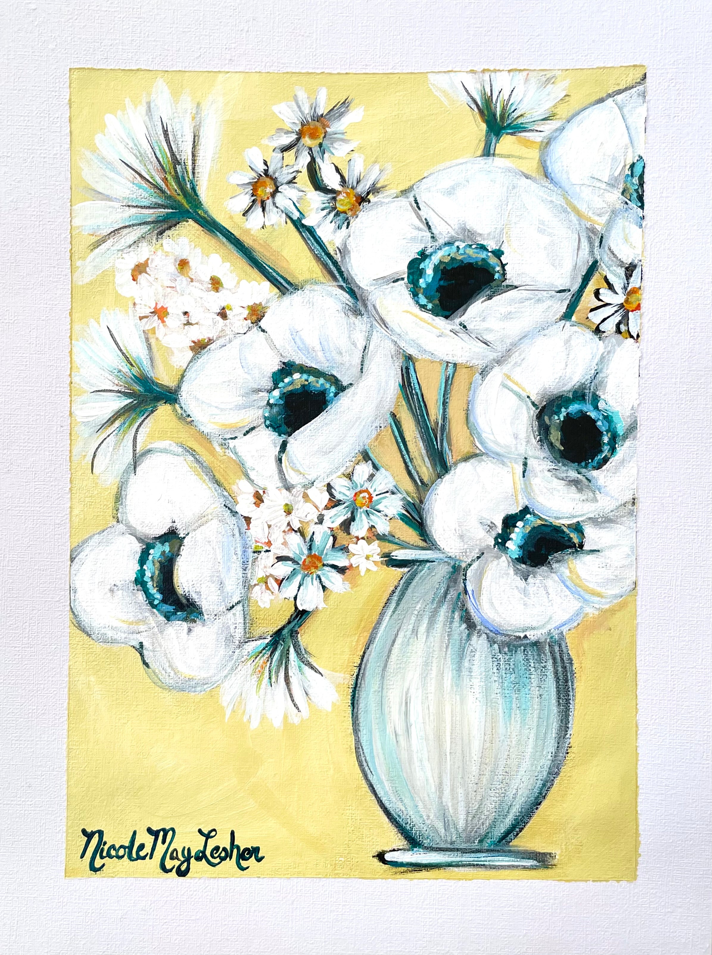 Bring You Peace | Nicole May Lesher | Fine Art Flower Painting on Paper 