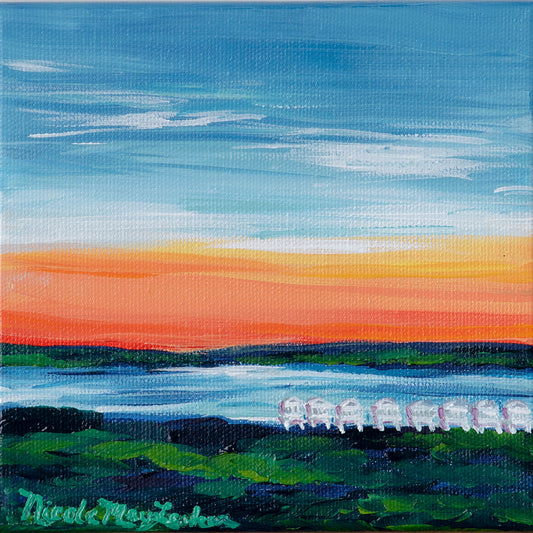 Day Dreaming | Coastal Maine Landscape Painting | Adirondacks | Seaside Sunset | Nicole May Lesher