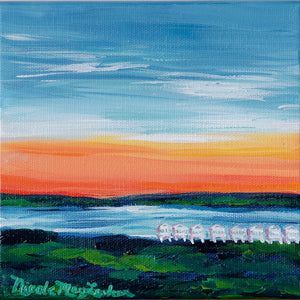 Day Dreaming | Coastal Maine Landscape Painting | Adirondacks | Seaside Sunset | Nicole May Lesher