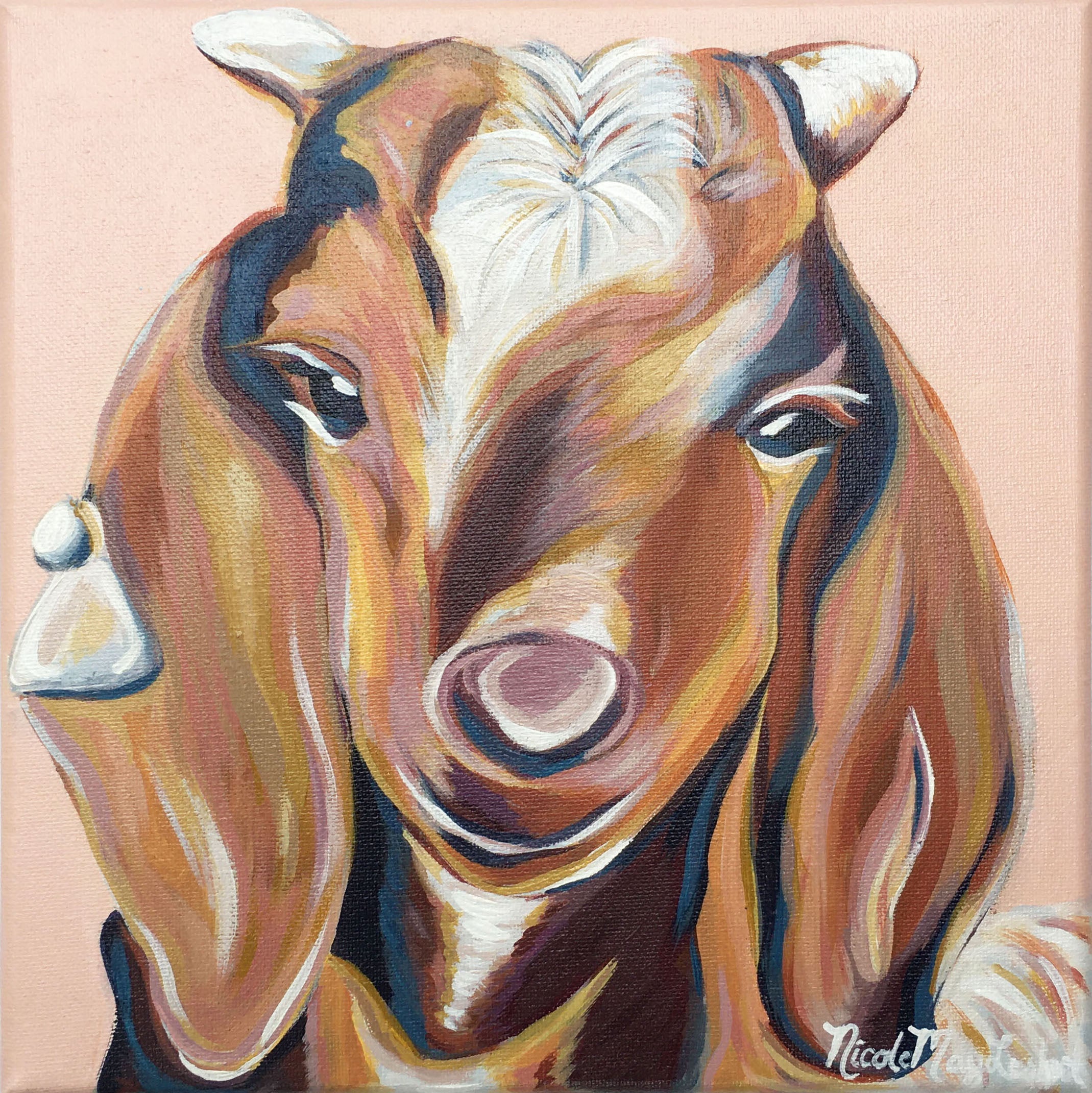 Barnyard Goat | Fine Art Farmhouse Painting | Nicole May Lesher