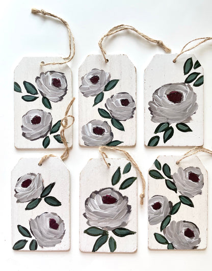 Grey Floral Gift Tags