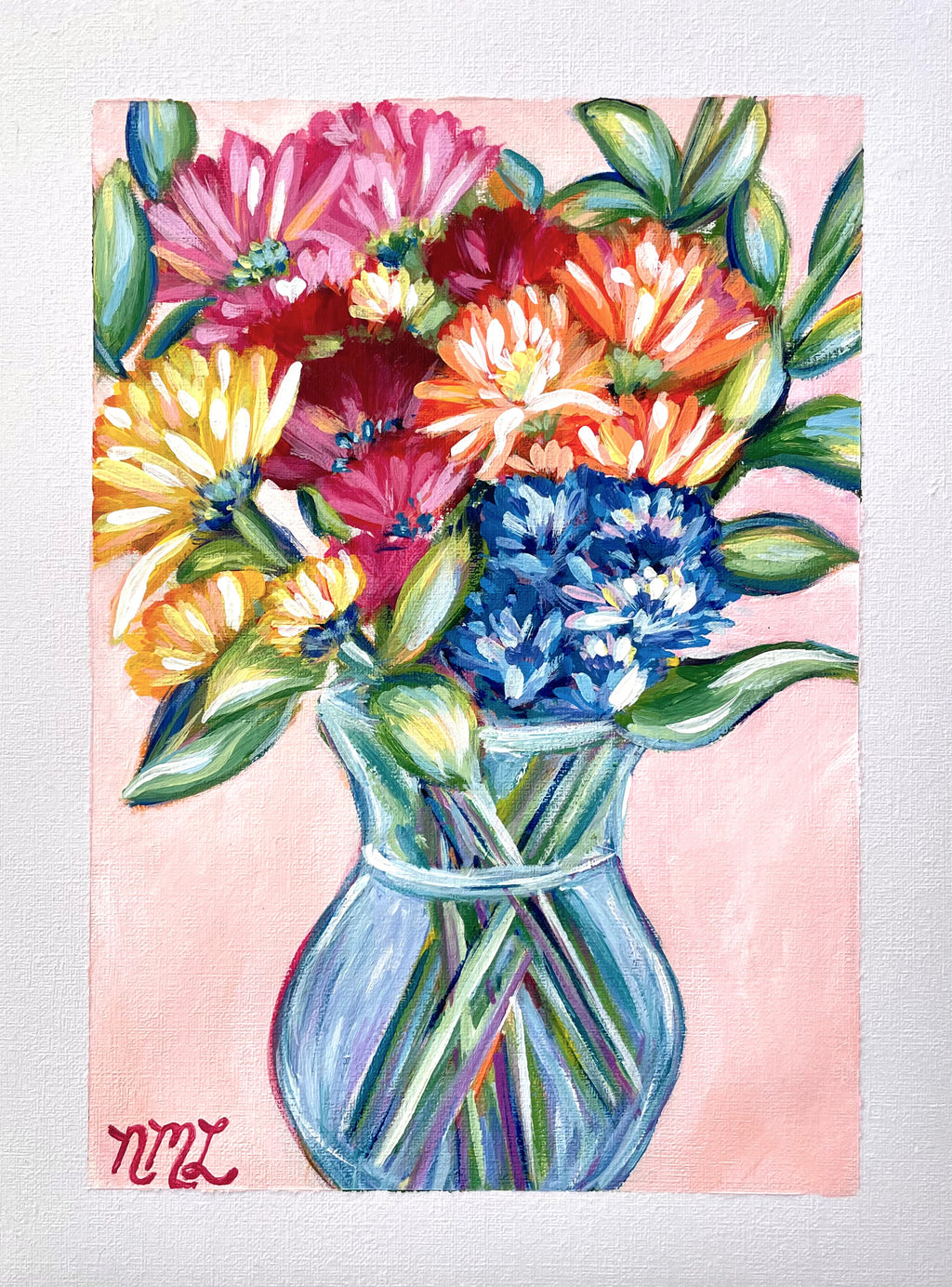 Just Because | Nicole May Lesher | Original Fine Art Acrylic Painting on Paper