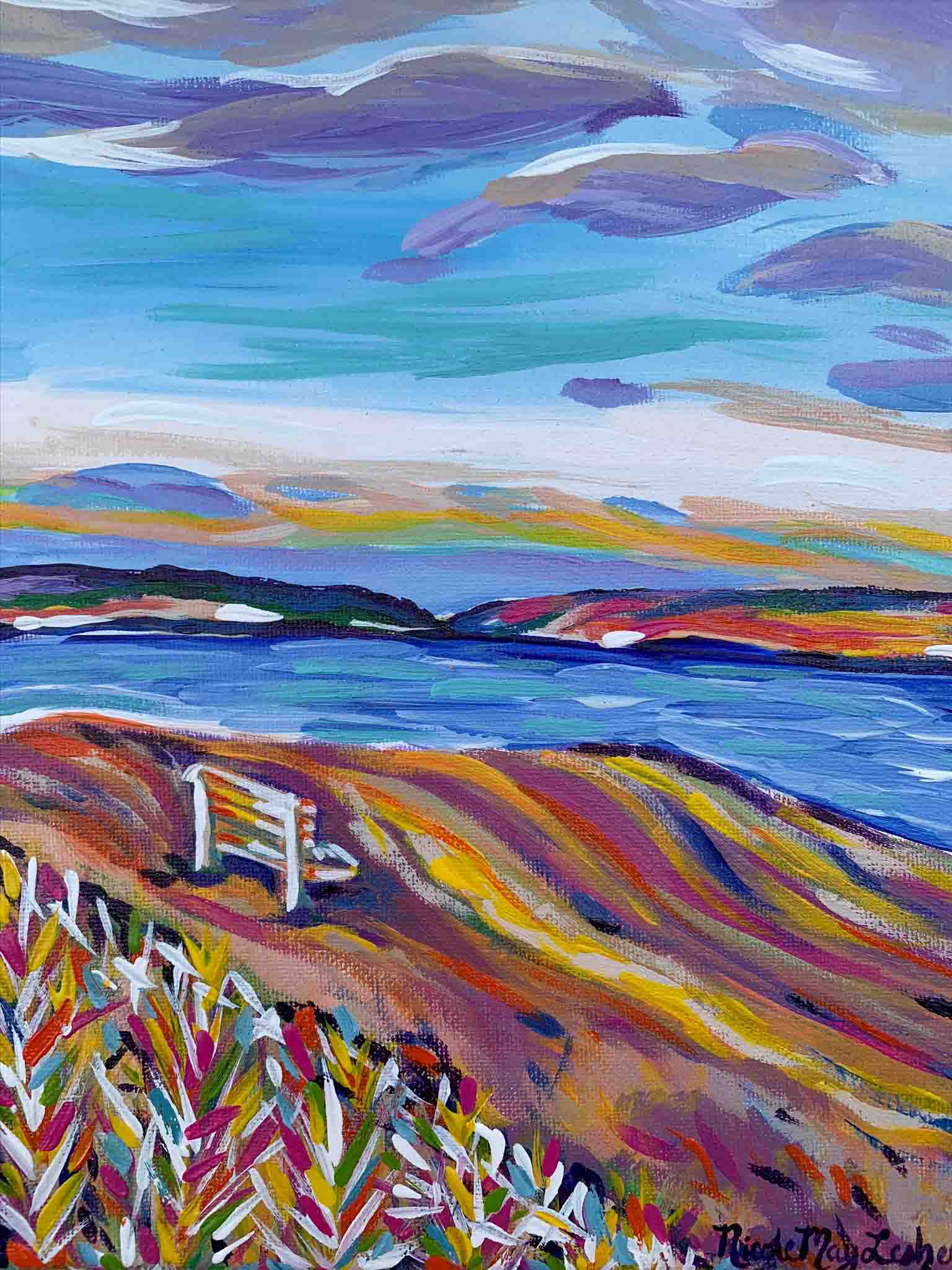 Sandy Point Sunset | Fine Art Acrylic Painting | Nicole May Lesher