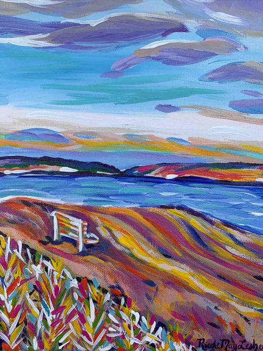 Sandy Point Sunset | Fine Art Acrylic Painting | Nicole May Lesher