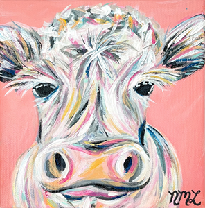 Isabelle_Cow Painting_Nicole May Lesher